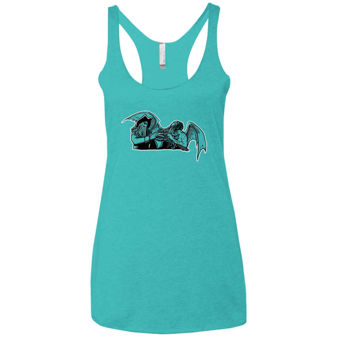 T-Shirts Tahiti Blue / X-Small Shiver Me Tentacles Women's Triblend Racerback Tank
