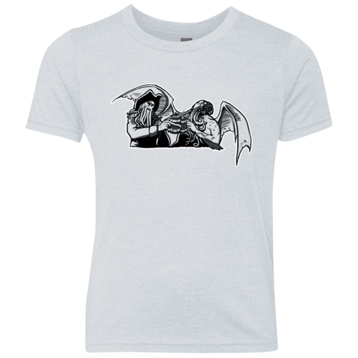 T-Shirts Heather White / YXS Shiver Me Tentacles Youth Triblend T-Shirt