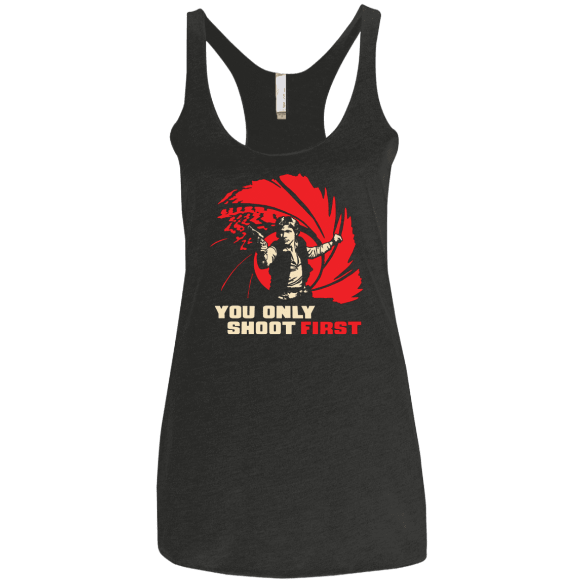 T-Shirts Vintage Black / X-Small Shoot First Women's Triblend Racerback Tank