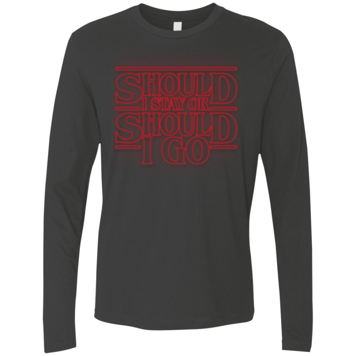 T-Shirts Heavy Metal / Small Should I Stay Or Should I Go Men's Premium Long Sleeve