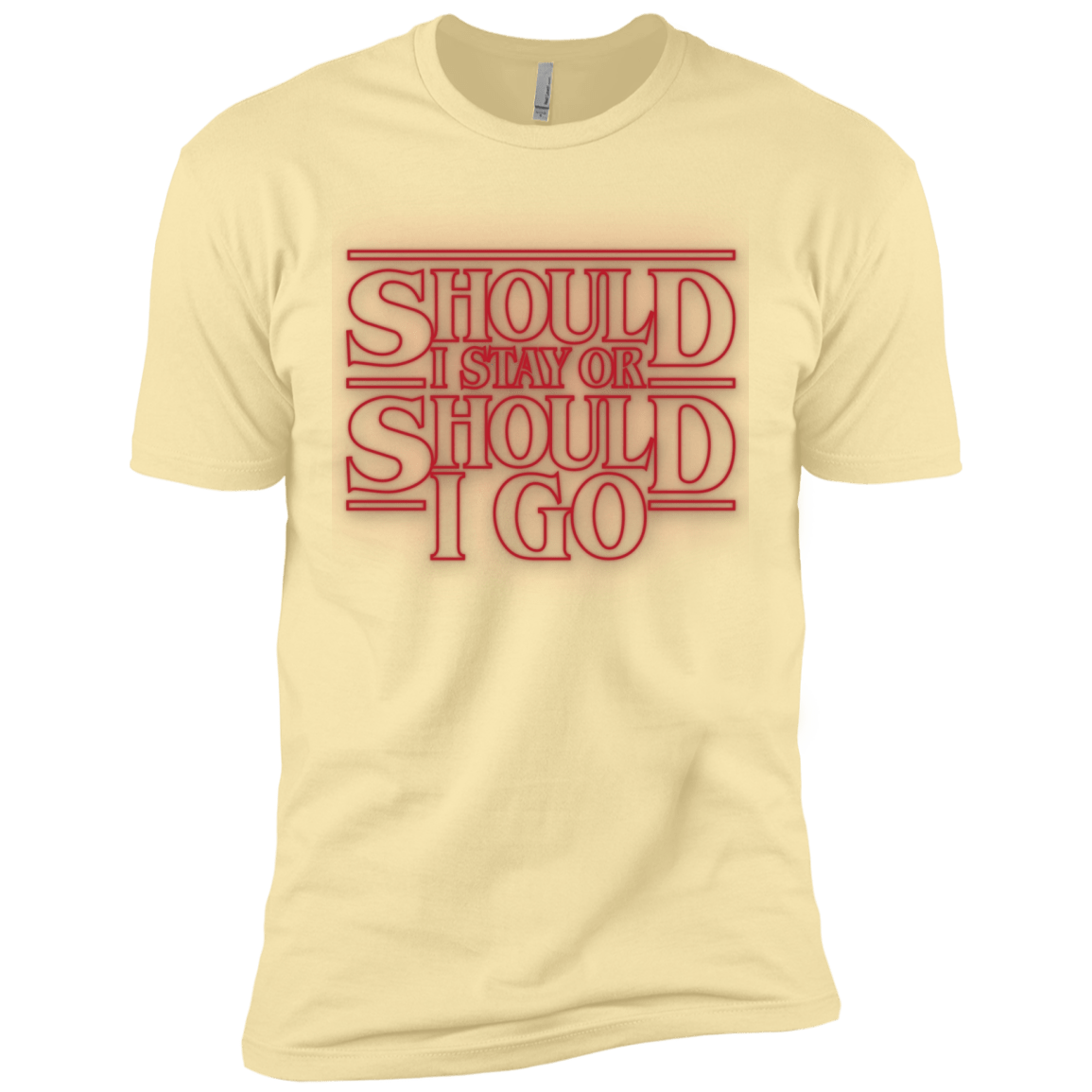 T-Shirts Banana Cream / X-Small Should I Stay Or Should I Go Men's Premium T-Shirt