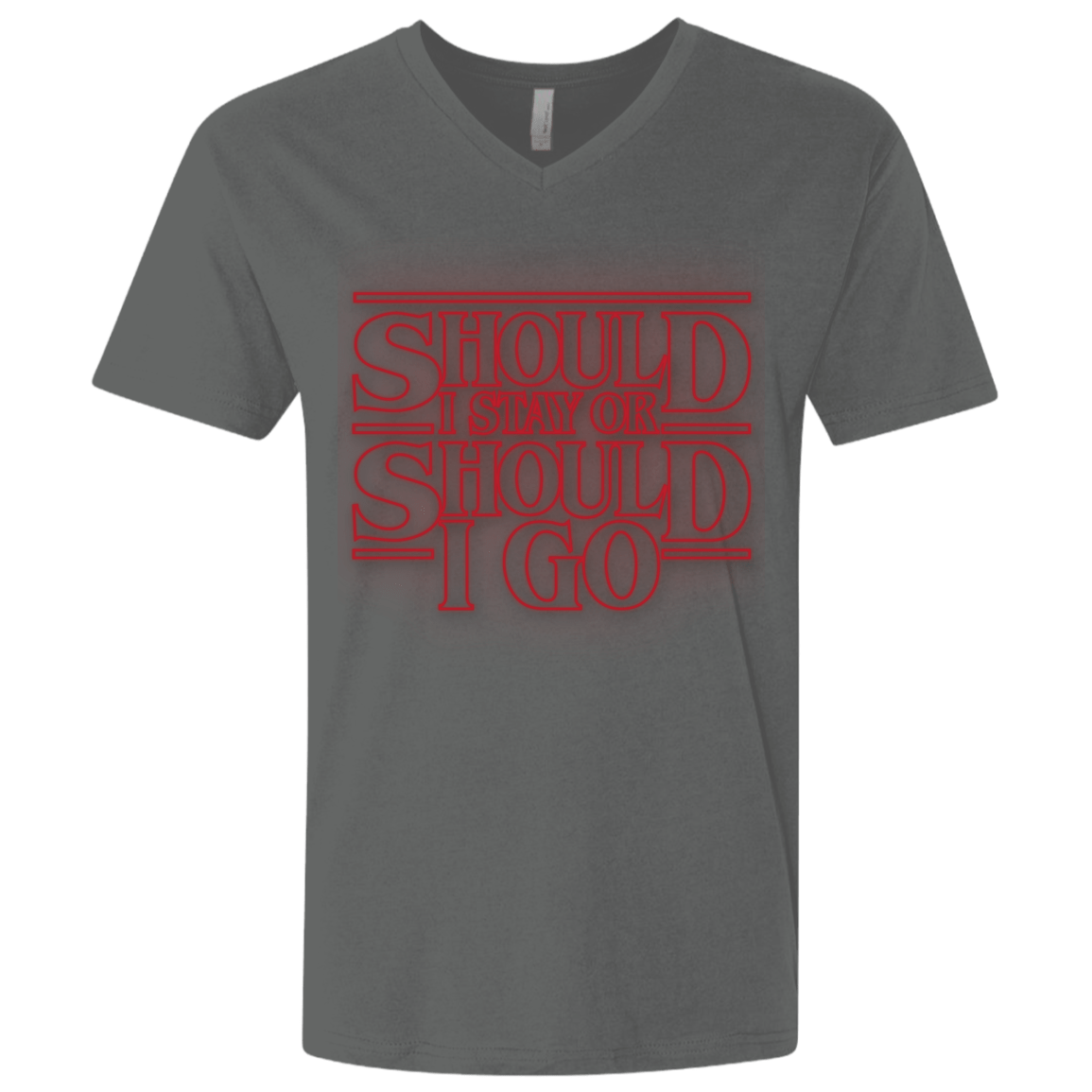 T-Shirts Heavy Metal / X-Small Should I Stay Or Should I Go Men's Premium V-Neck