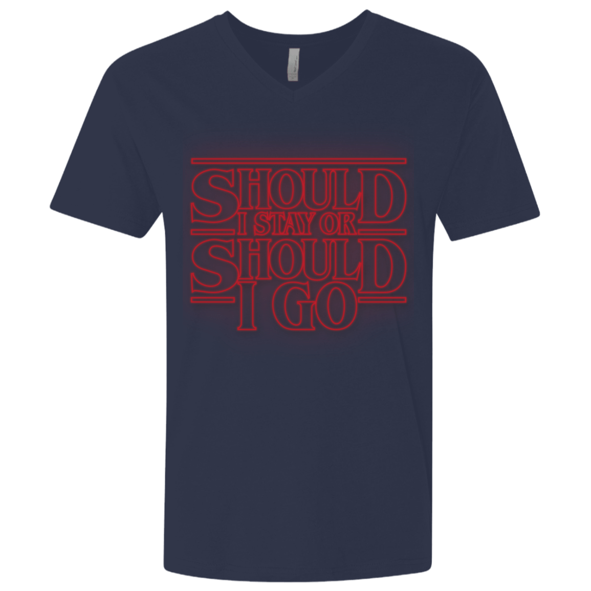 T-Shirts Midnight Navy / X-Small Should I Stay Or Should I Go Men's Premium V-Neck