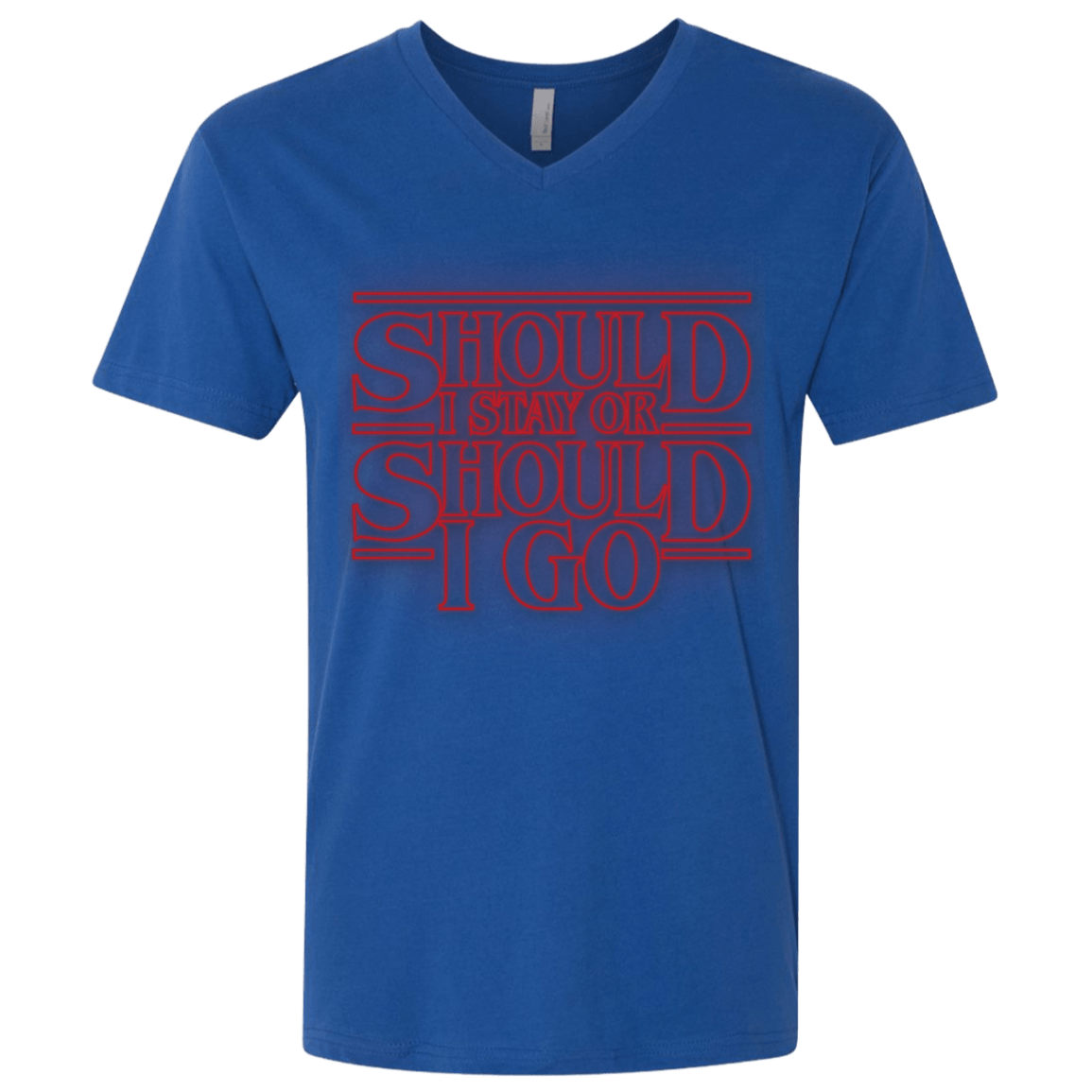 T-Shirts Royal / X-Small Should I Stay Or Should I Go Men's Premium V-Neck
