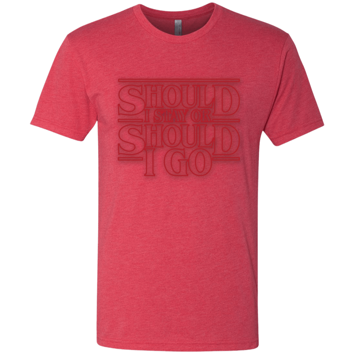 T-Shirts Vintage Red / Small Should I Stay Or Should I Go Men's Triblend T-Shirt