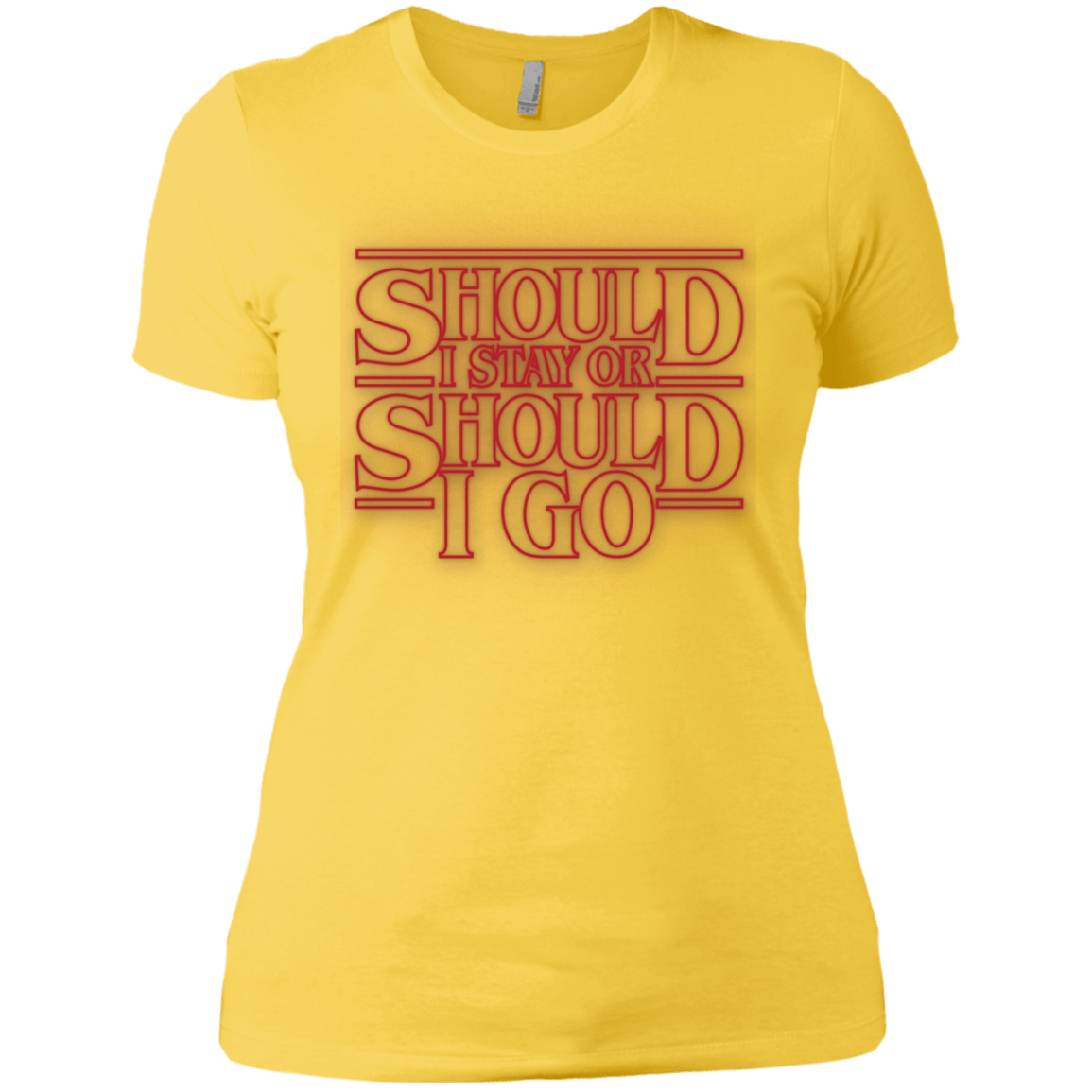 T-Shirts Vibrant Yellow / X-Small Should I Stay Or Should I Go Women's Premium T-Shirt