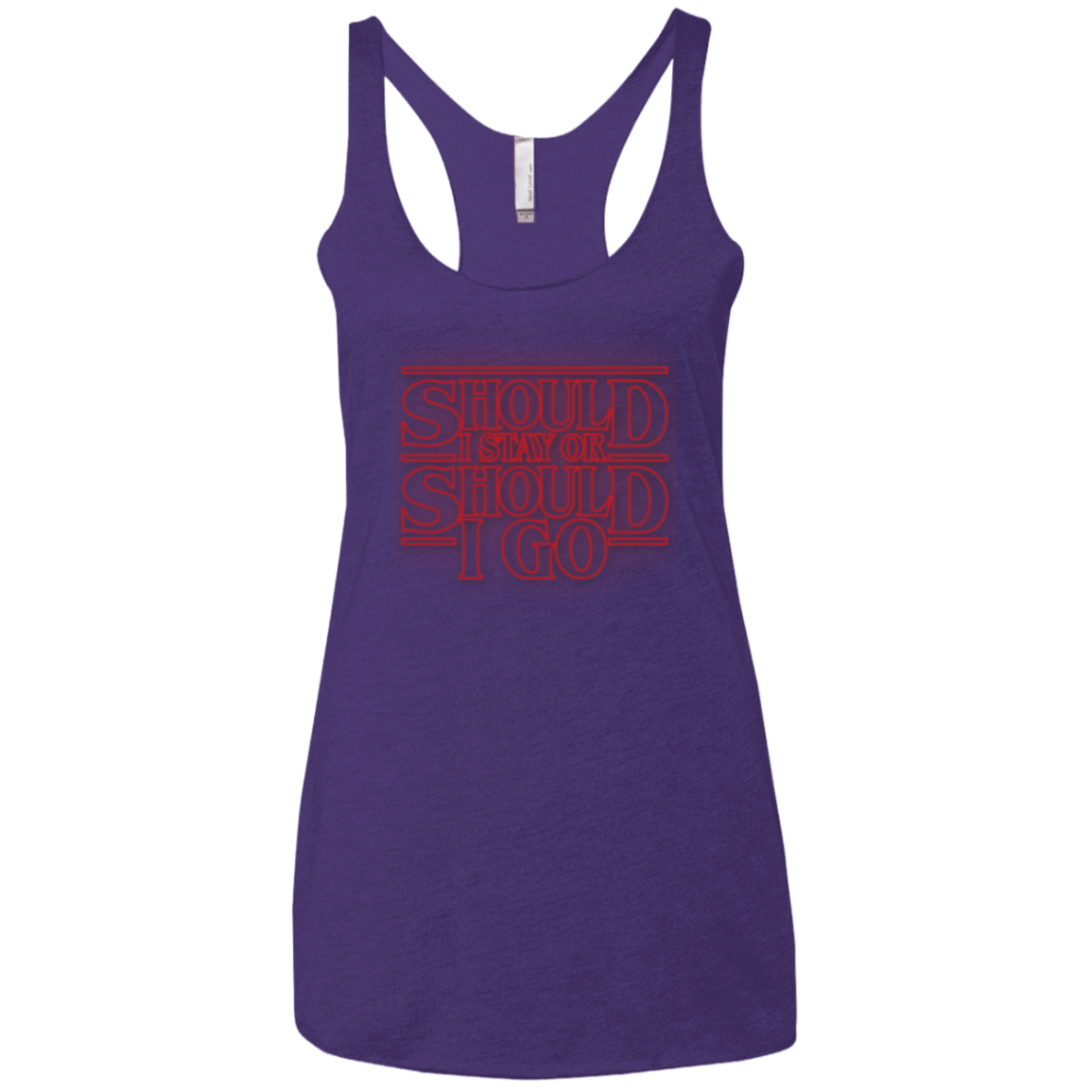 Should I Stay Or Should I Go Women's Triblend Racerback Tank