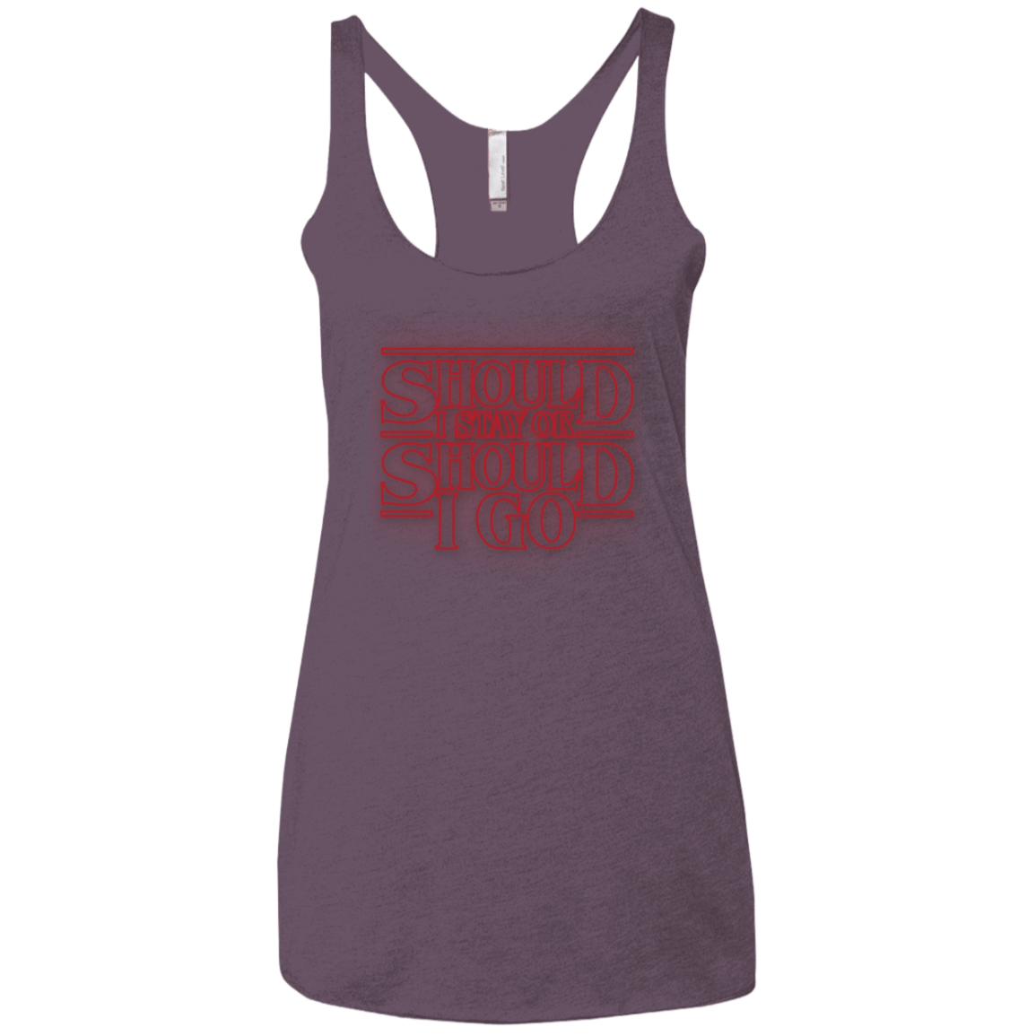 T-Shirts Vintage Purple / X-Small Should I Stay Or Should I Go Women's Triblend Racerback Tank