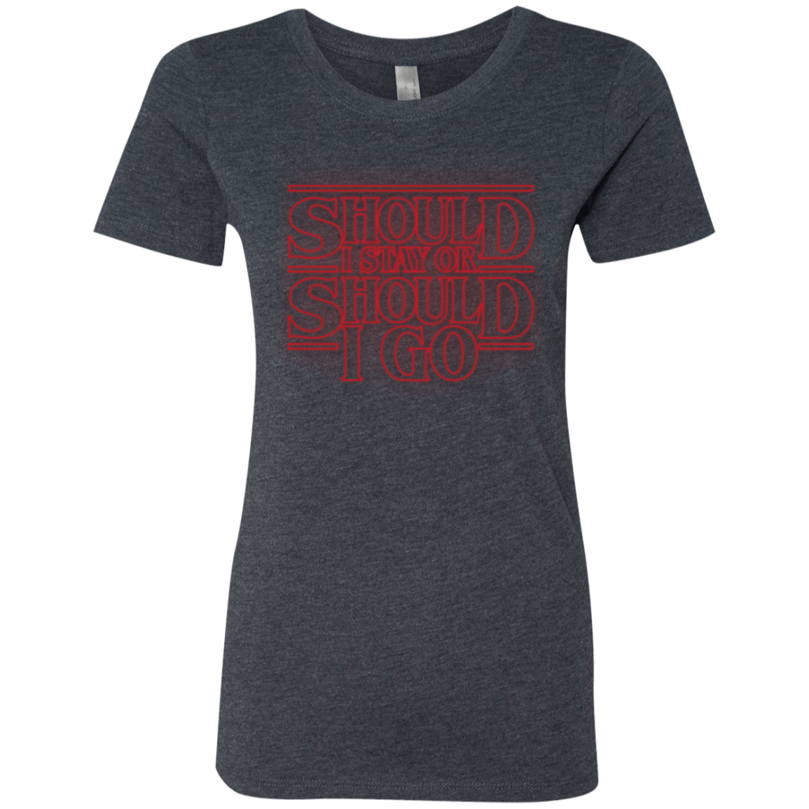 T-Shirts Vintage Navy / Small Should I Stay Or Should I Go Women's Triblend T-Shirt