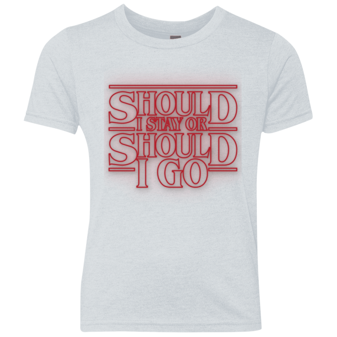 T-Shirts Heather White / YXS Should I Stay Or Should I Go Youth Triblend T-Shirt