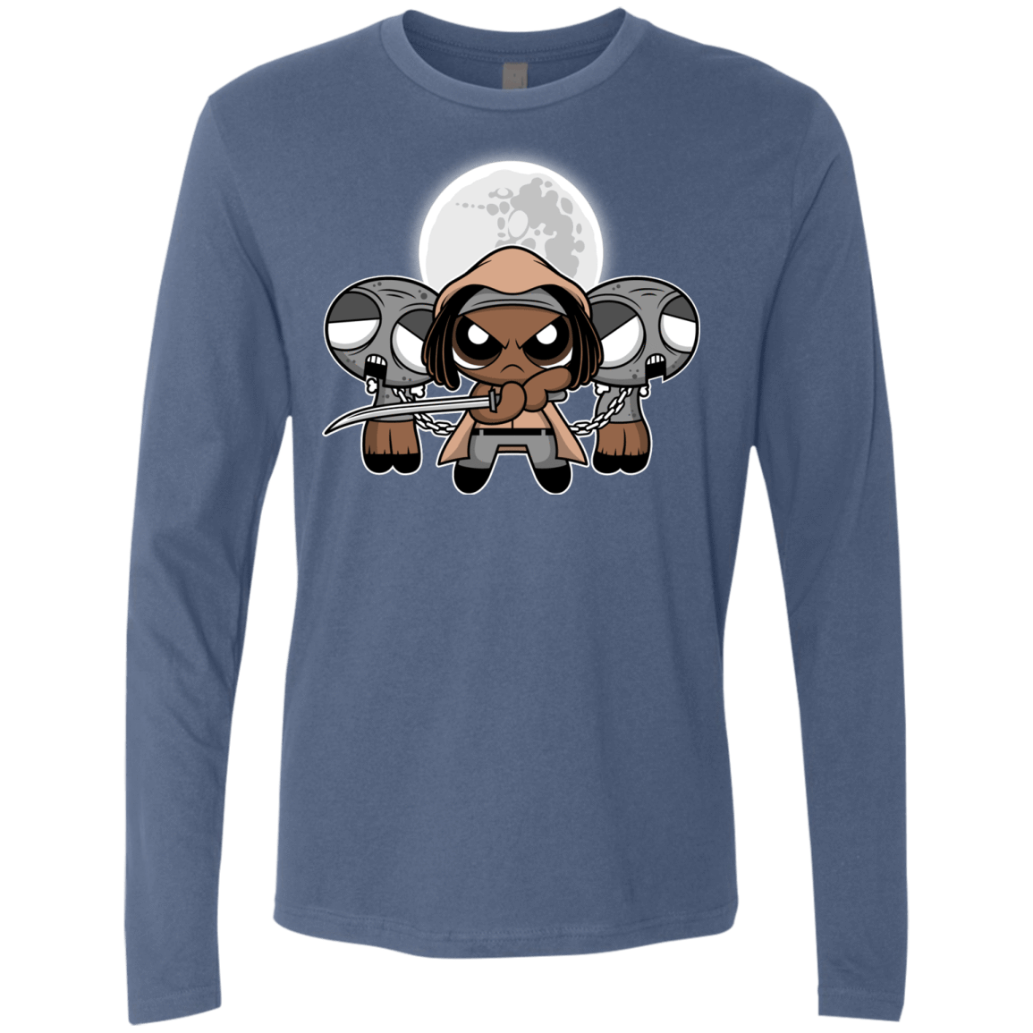 T-Shirts Indigo / Small SHUFFLE AND SLICE AND NOT VERY NICE Men's Premium Long Sleeve