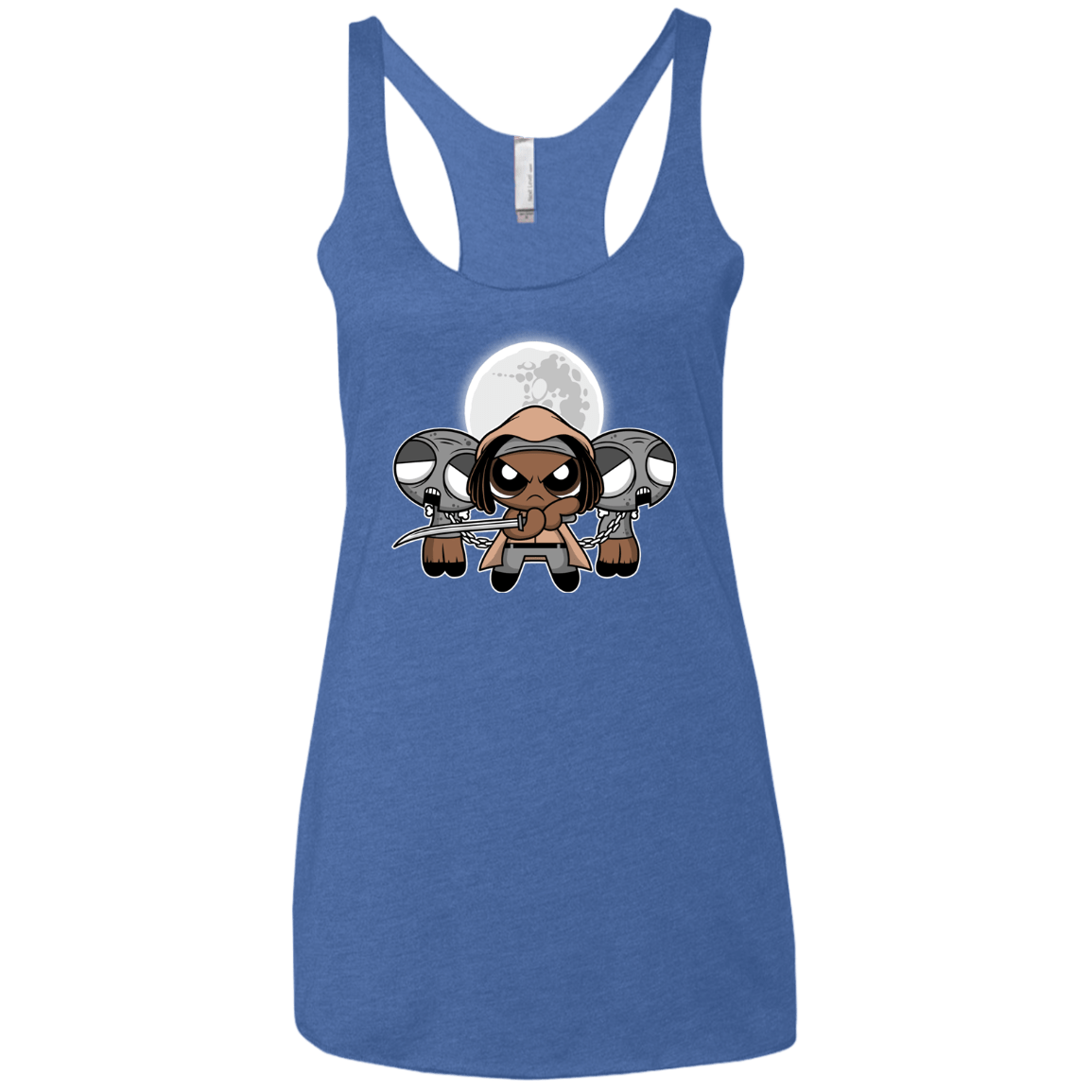 T-Shirts Vintage Royal / X-Small SHUFFLE AND SLICE AND NOT VERY NICE Women's Triblend Racerback Tank