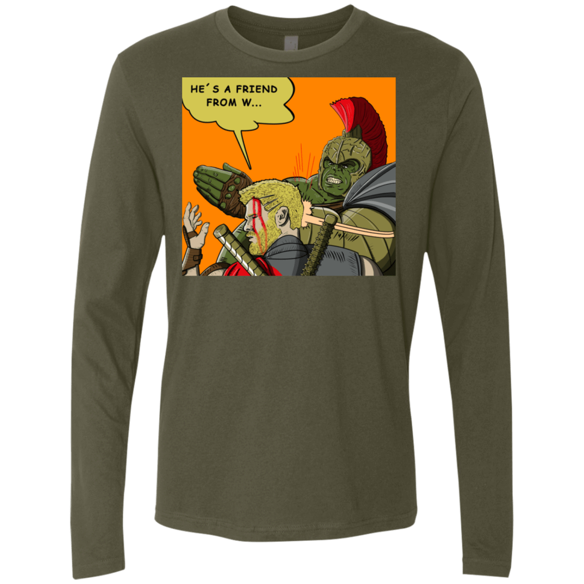 T-Shirts Military Green / S Shut Up Men's Premium Long Sleeve
