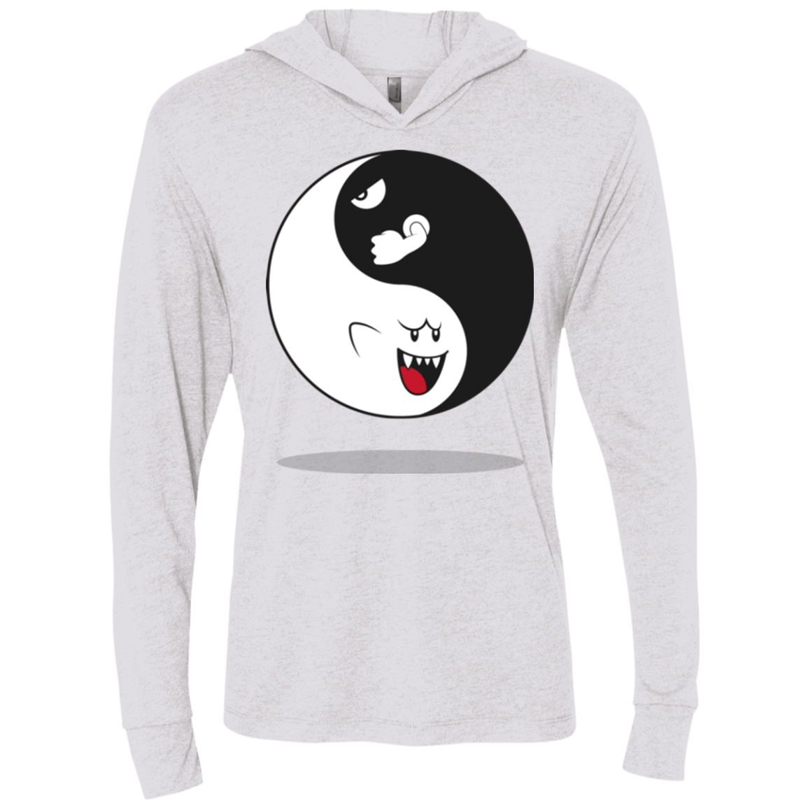 T-Shirts Heather White / X-Small Shy and Angry Triblend Long Sleeve Hoodie Tee