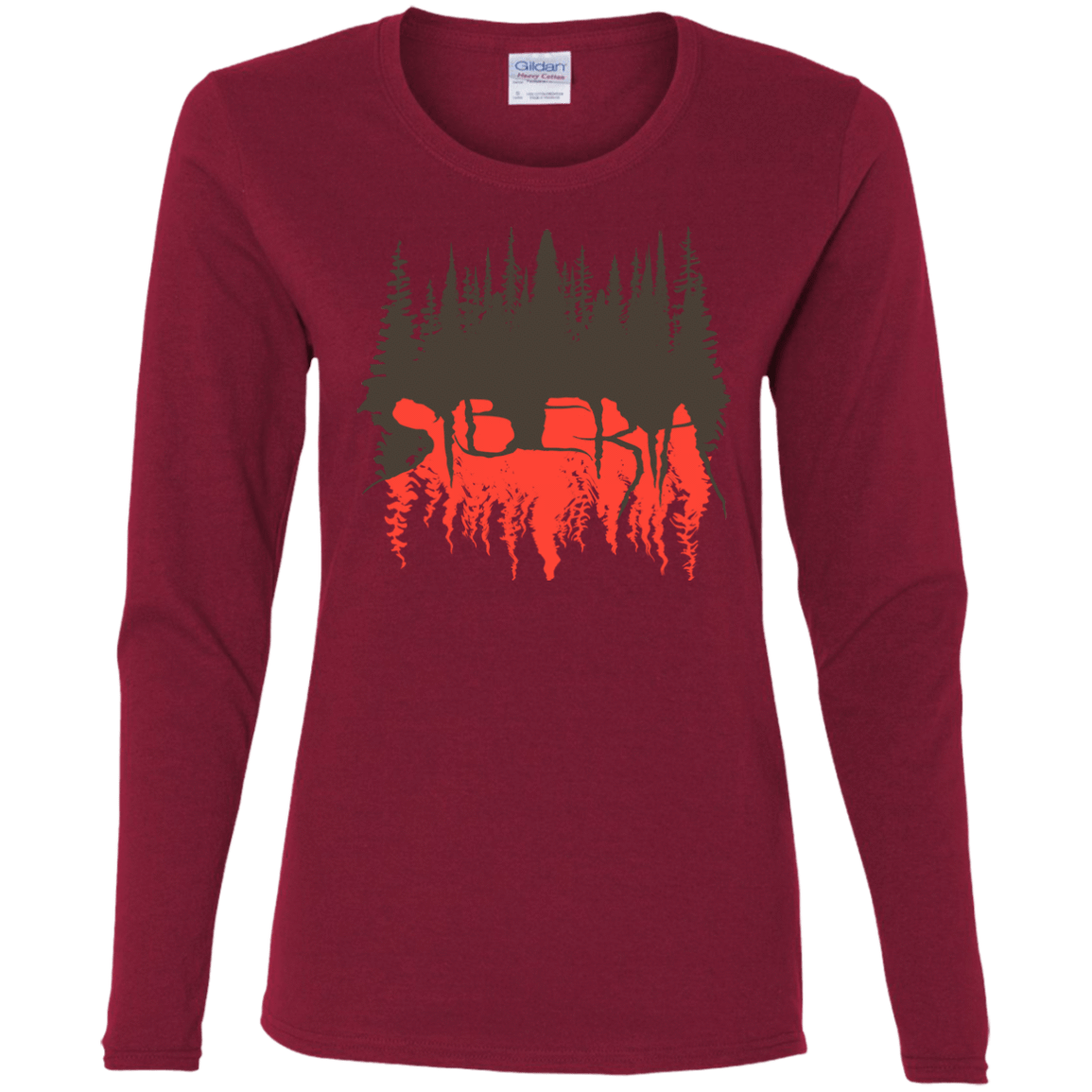 T-Shirts Cardinal / S Siberia Wilderness Women's Long Sleeve T-Shirt