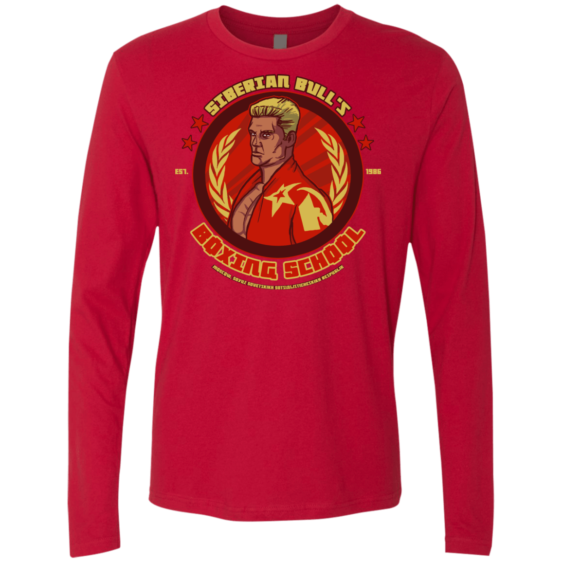 T-Shirts Red / S Siberian Bull Men's Premium Long Sleeve
