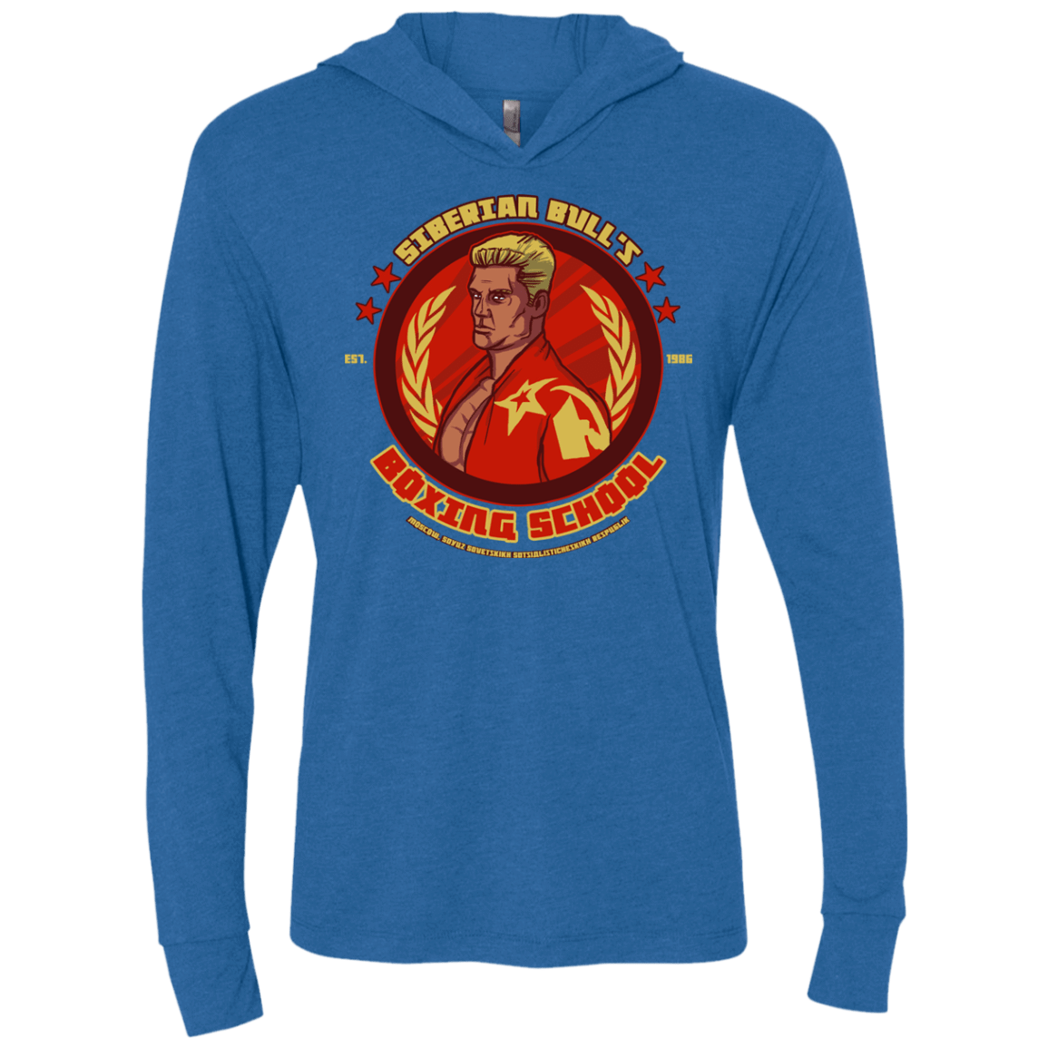 T-Shirts Vintage Royal / X-Small Siberian Bull Triblend Long Sleeve Hoodie Tee