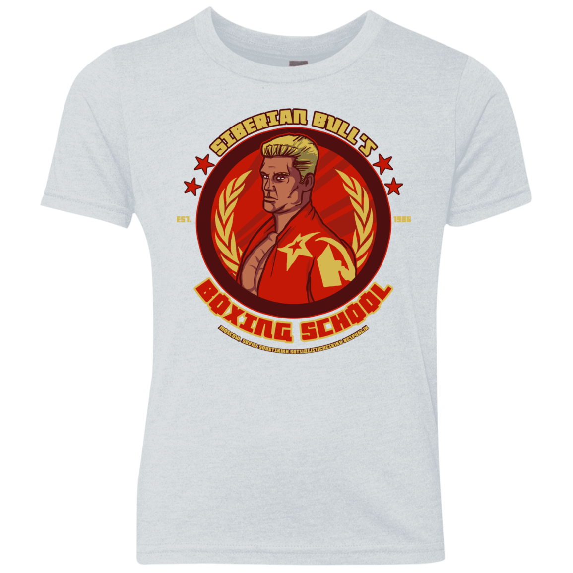 T-Shirts Heather White / YXS Siberian Bull Youth Triblend T-Shirt