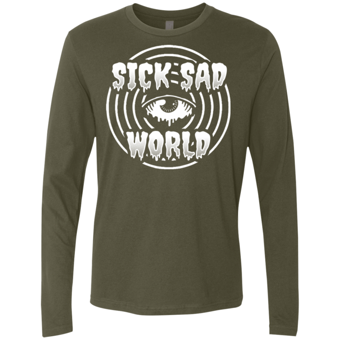 T-Shirts Military Green / Small Sick Sad World Men's Premium Long Sleeve