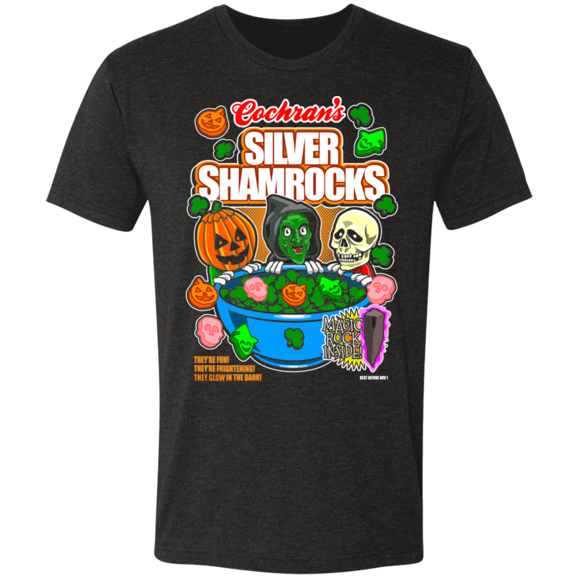 T-Shirts Vintage Black / S Silver Shamrocks Men's Triblend T-Shirt