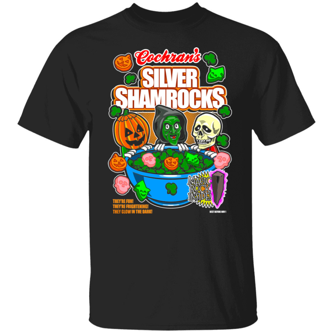 T-Shirts Black / S Silver Shamrocks T-Shirt