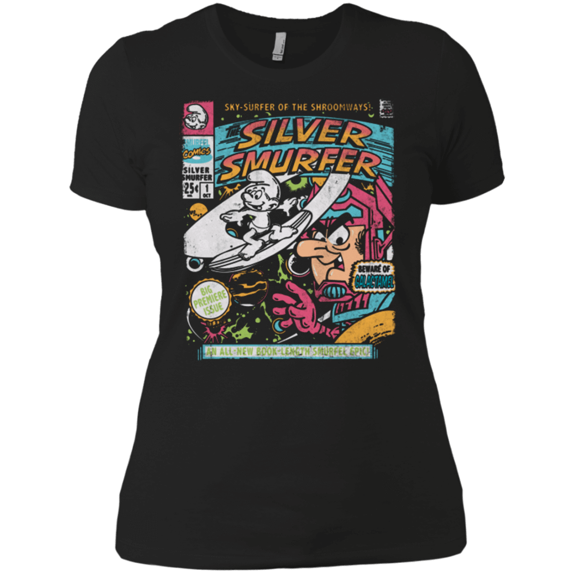 T-Shirts Black / X-Small Silver Smurfer Women's Premium T-Shirt