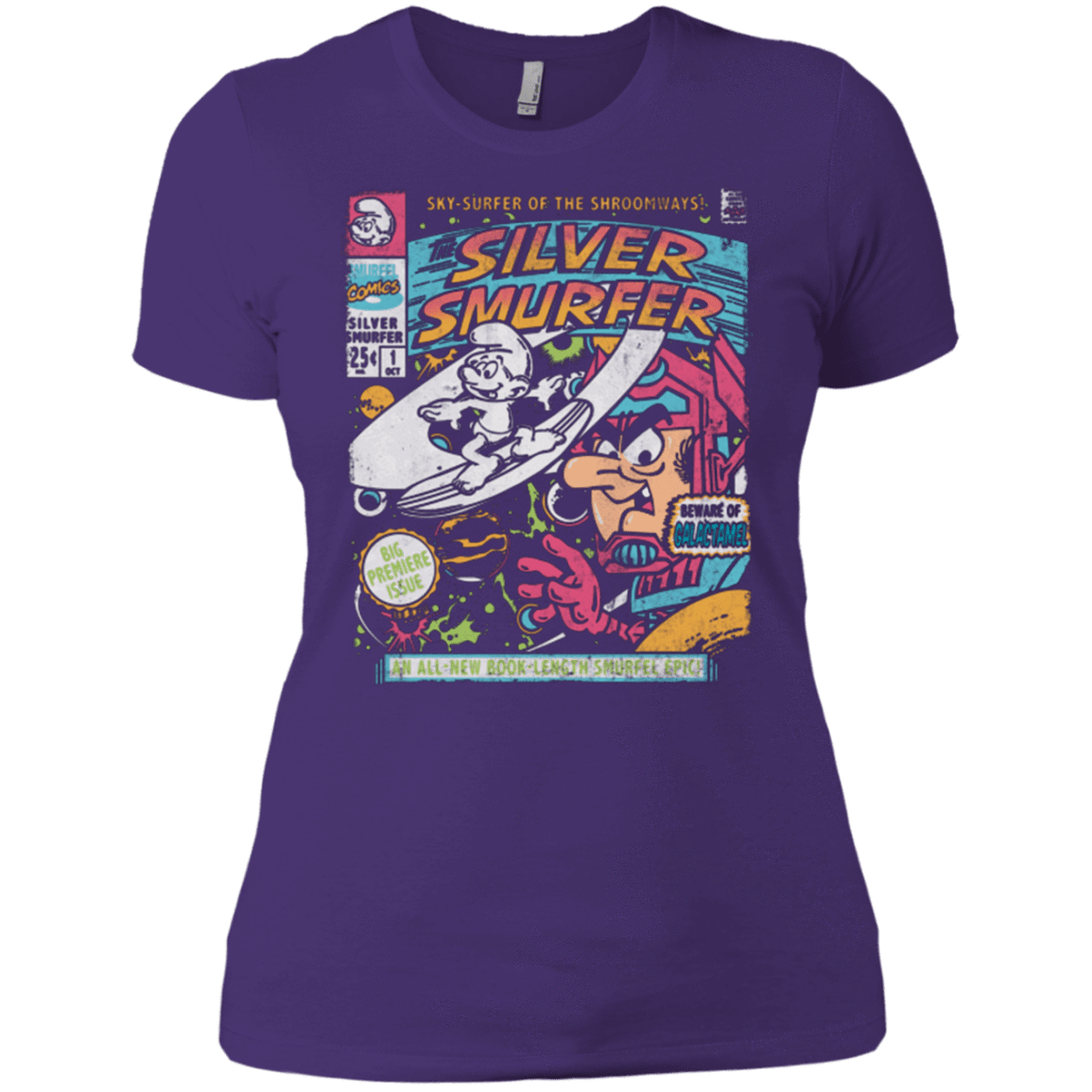 T-Shirts Purple / X-Small Silver Smurfer Women's Premium T-Shirt