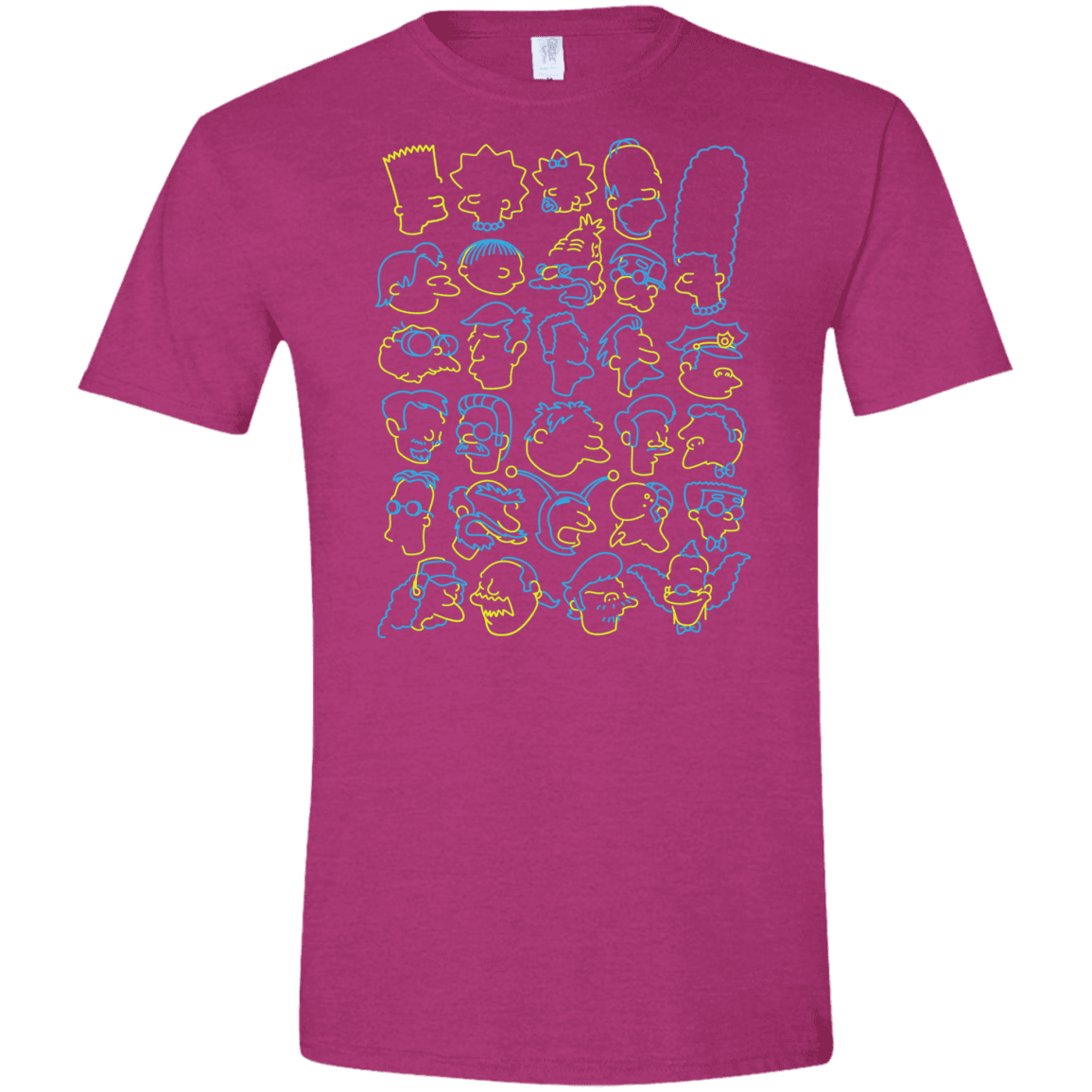 T-Shirts Antique Heliconia / S SIMPSONS Men's Semi-Fitted Softstyle