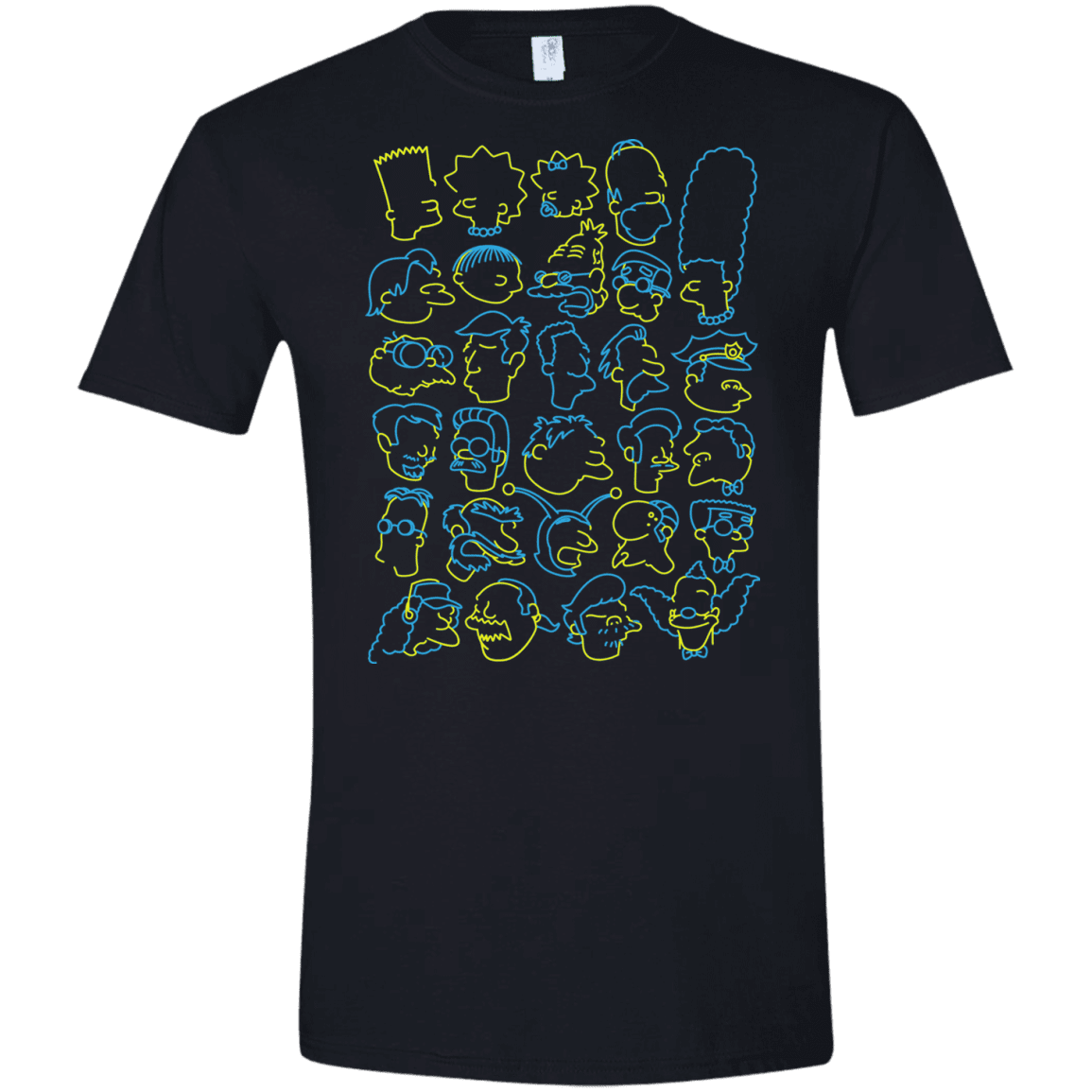 T-Shirts Black / X-Small SIMPSONS Men's Semi-Fitted Softstyle