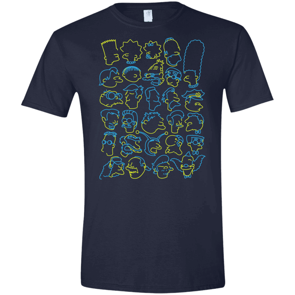 T-Shirts Navy / X-Small SIMPSONS Men's Semi-Fitted Softstyle