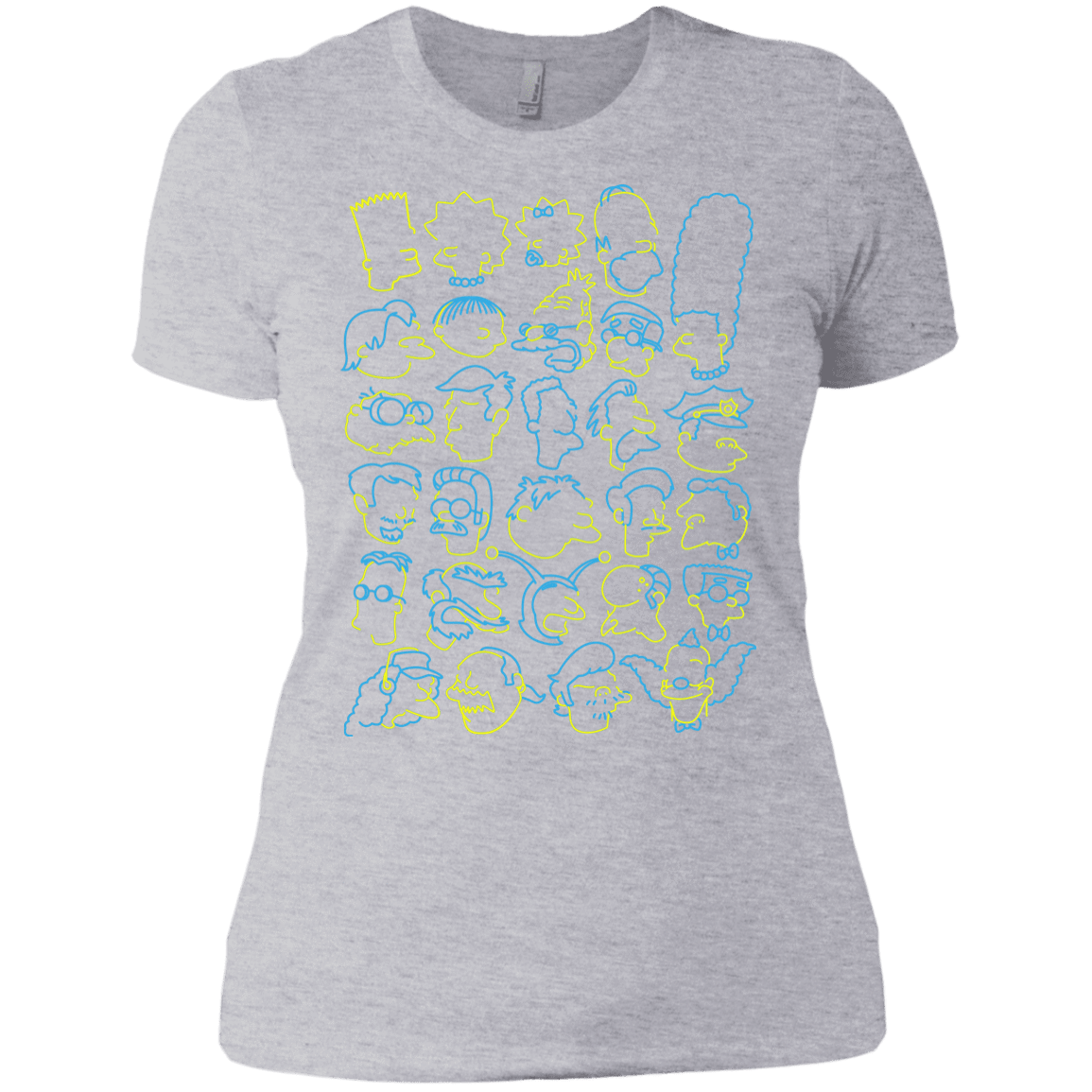 T-Shirts Heather Grey / X-Small SIMPSONS Women's Premium T-Shirt