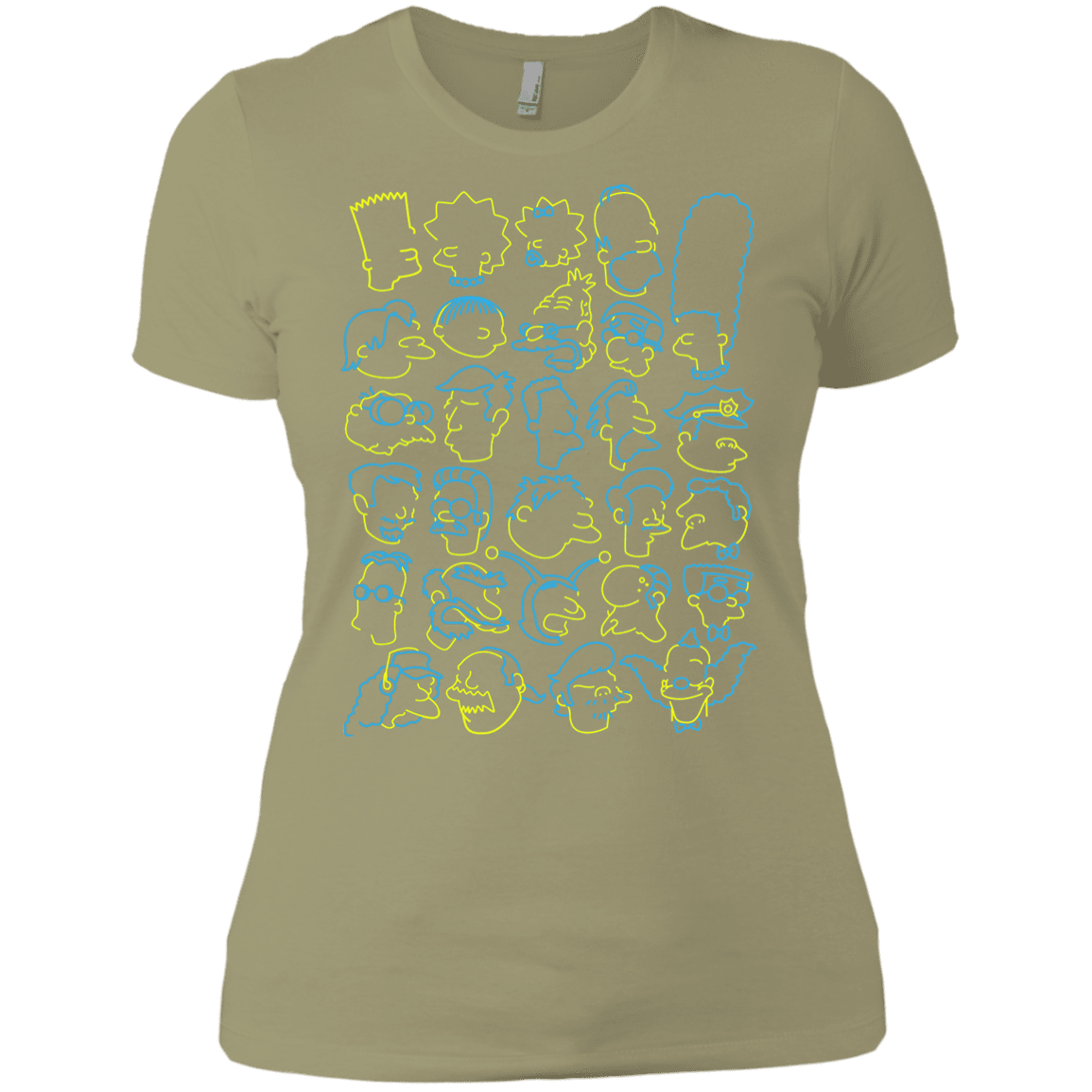 T-Shirts Light Olive / X-Small SIMPSONS Women's Premium T-Shirt