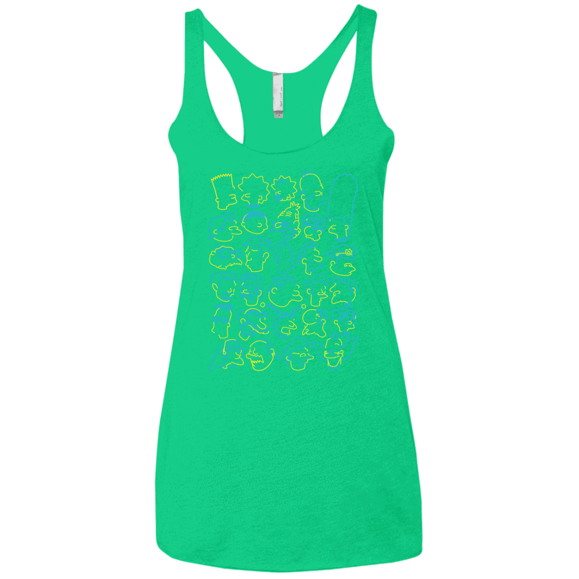 T-Shirts Envy / X-Small SIMPSONS Women's Triblend Racerback Tank