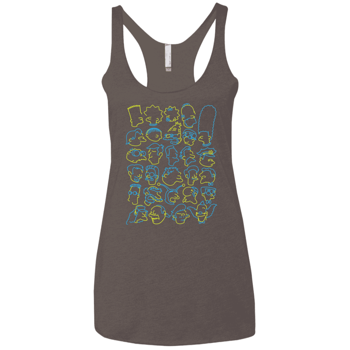 T-Shirts Macchiato / X-Small SIMPSONS Women's Triblend Racerback Tank