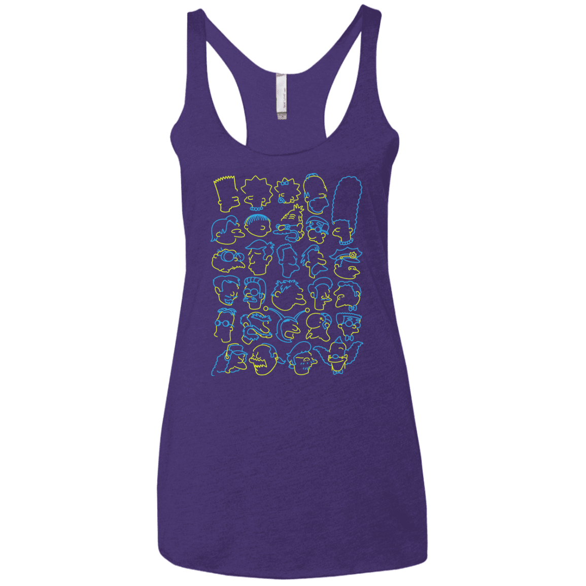 T-Shirts Purple Rush / X-Small SIMPSONS Women's Triblend Racerback Tank