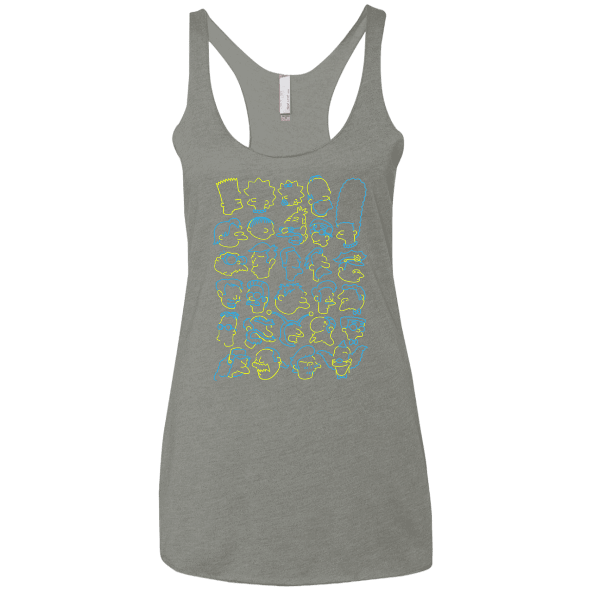 T-Shirts Venetian Grey / X-Small SIMPSONS Women's Triblend Racerback Tank