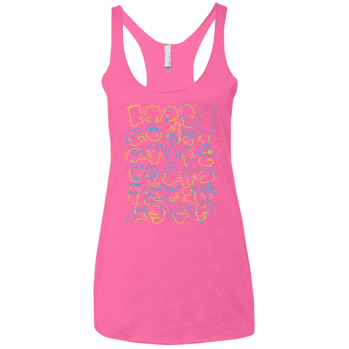 T-Shirts Vintage Pink / X-Small SIMPSONS Women's Triblend Racerback Tank