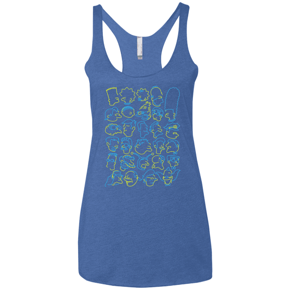 T-Shirts Vintage Royal / X-Small SIMPSONS Women's Triblend Racerback Tank