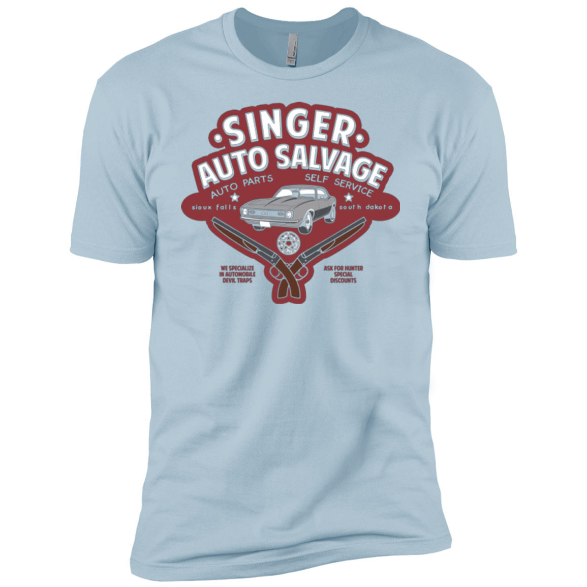 T-Shirts Light Blue / YXS Singer Auto Salvage Boys Premium T-Shirt