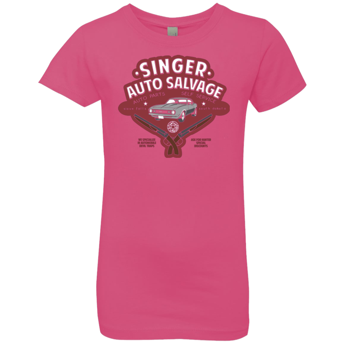 T-Shirts Hot Pink / YXS Singer Auto Salvage Girls Premium T-Shirt