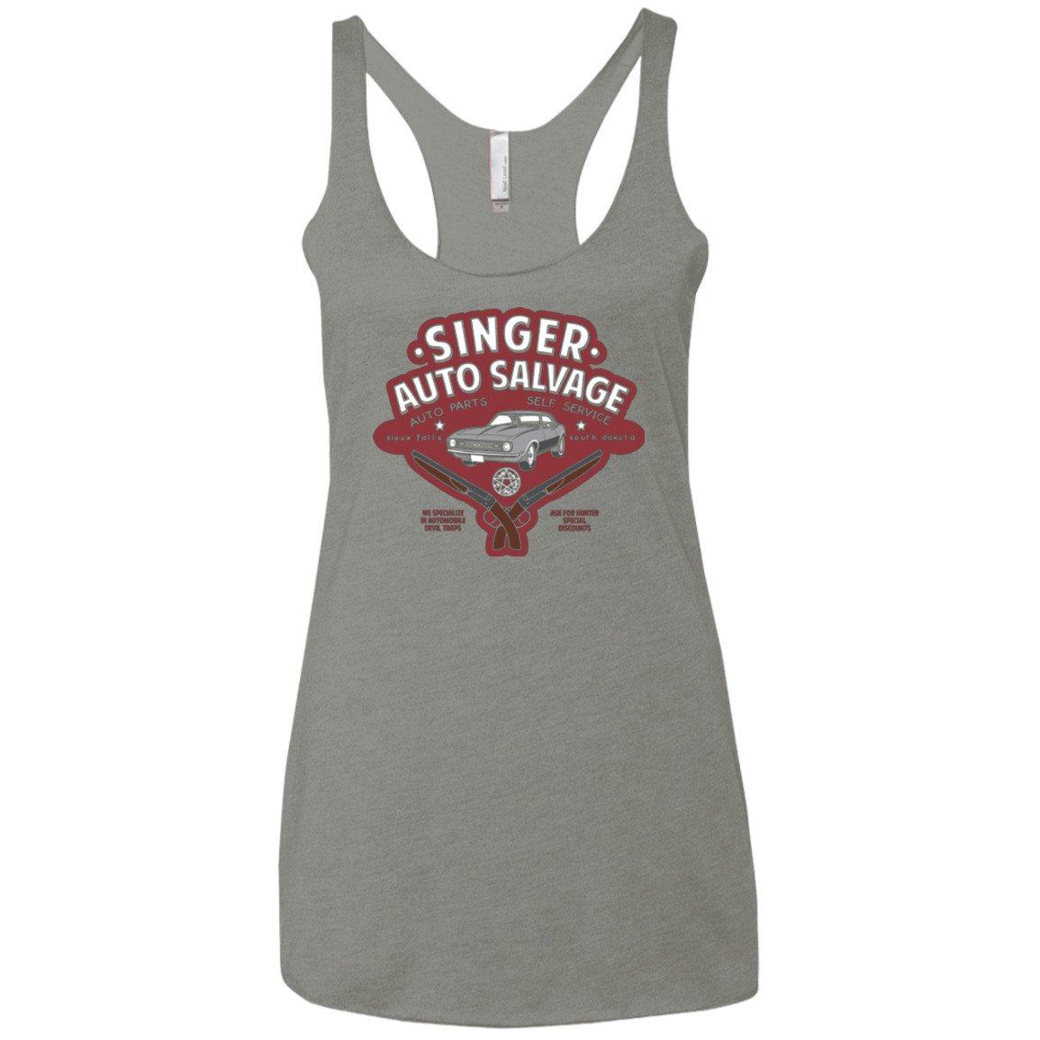 T-Shirts Venetian Grey / X-Small Singer Auto Salvage Women's Triblend Racerback Tank