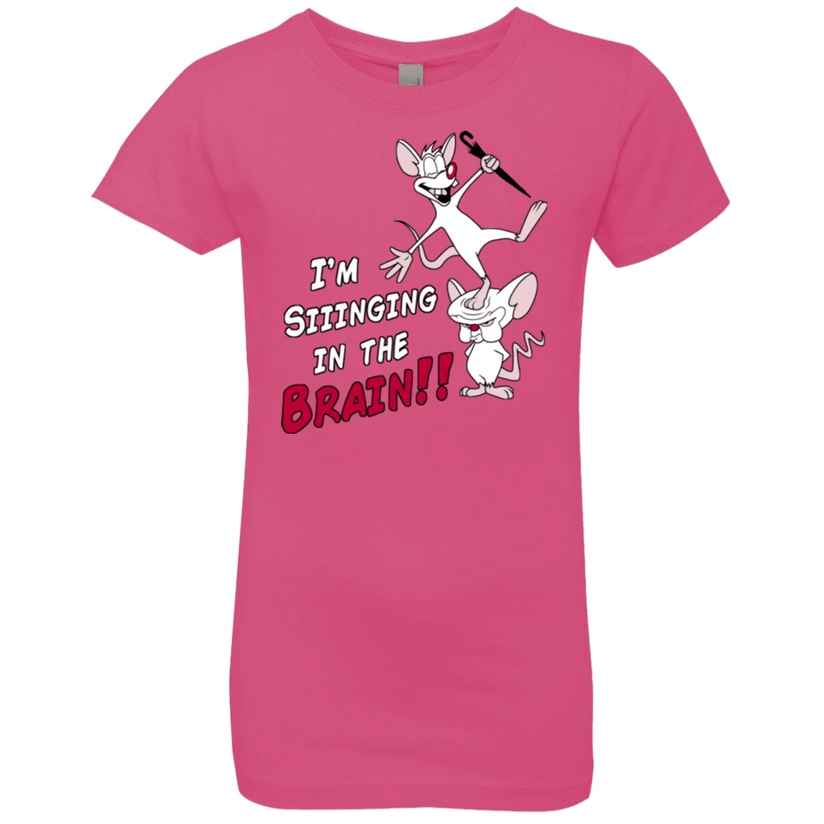 T-Shirts Hot Pink / YXS Singing In The Brain Girls Premium T-Shirt