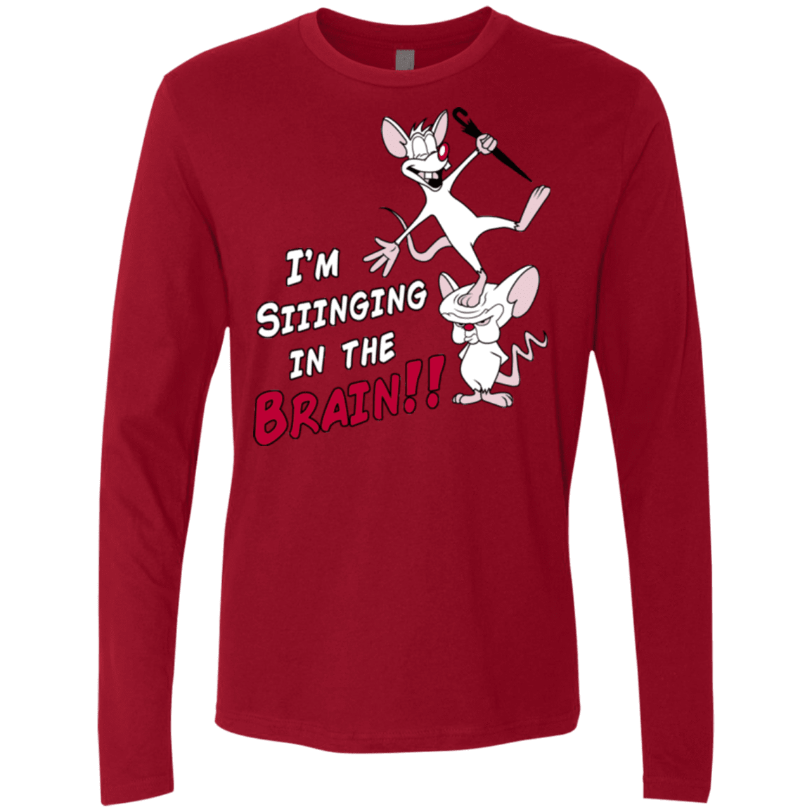 T-Shirts Cardinal / S Singing In The Brain Men's Premium Long Sleeve