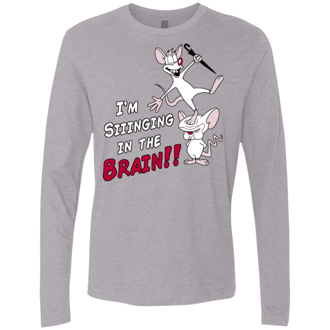 T-Shirts Heather Grey / S Singing In The Brain Men's Premium Long Sleeve