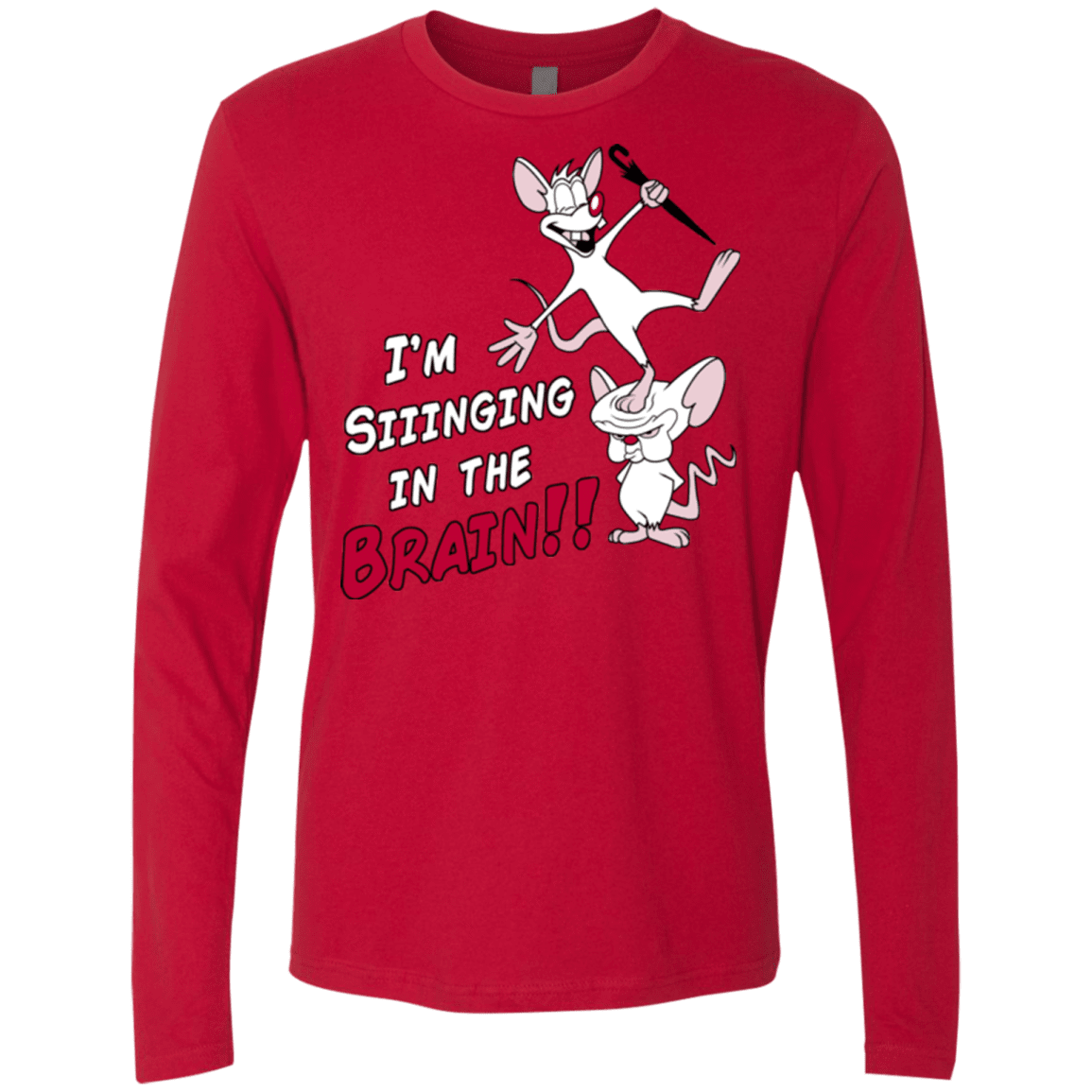 T-Shirts Red / S Singing In The Brain Men's Premium Long Sleeve