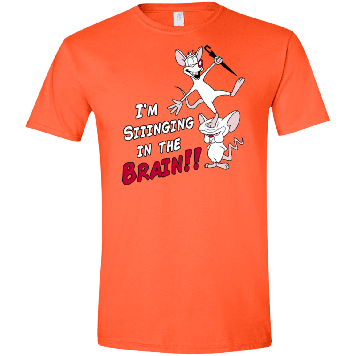 T-Shirts Orange / S Singing In The Brain Men's Semi-Fitted Softstyle