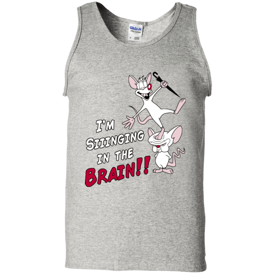 T-Shirts Ash / S Singing In The Brain Men's Tank Top