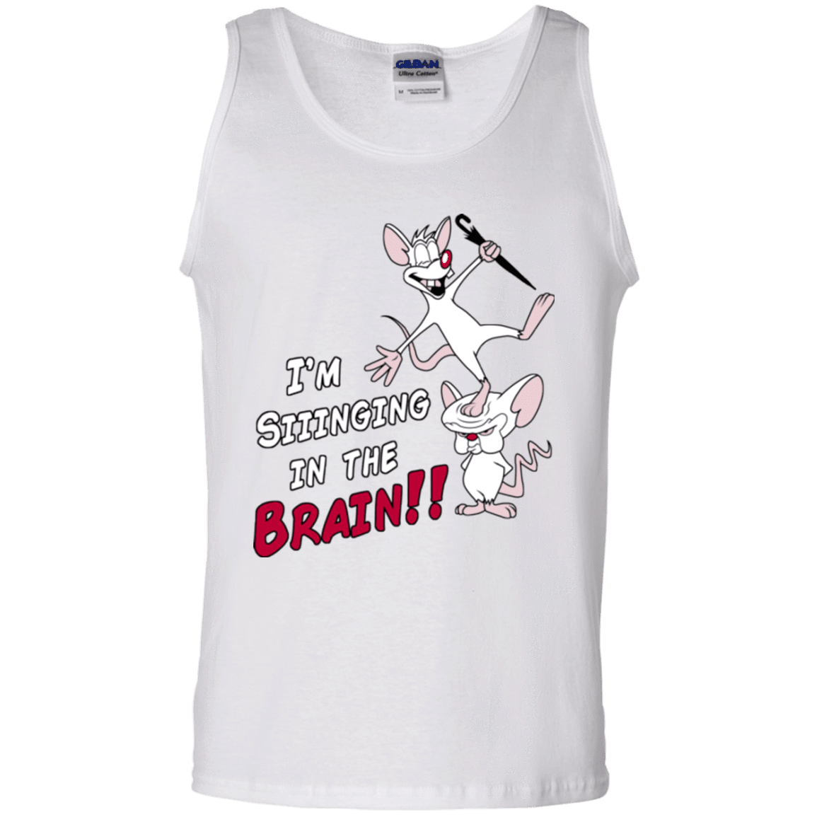 T-Shirts White / S Singing In The Brain Men's Tank Top