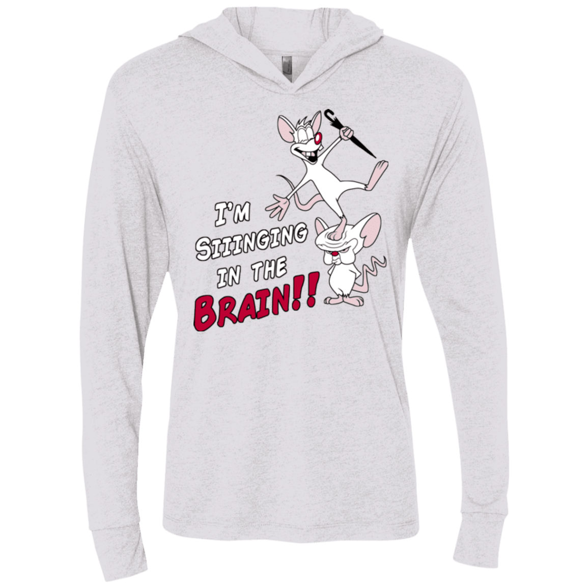 T-Shirts Heather White / X-Small Singing In The Brain Triblend Long Sleeve Hoodie Tee