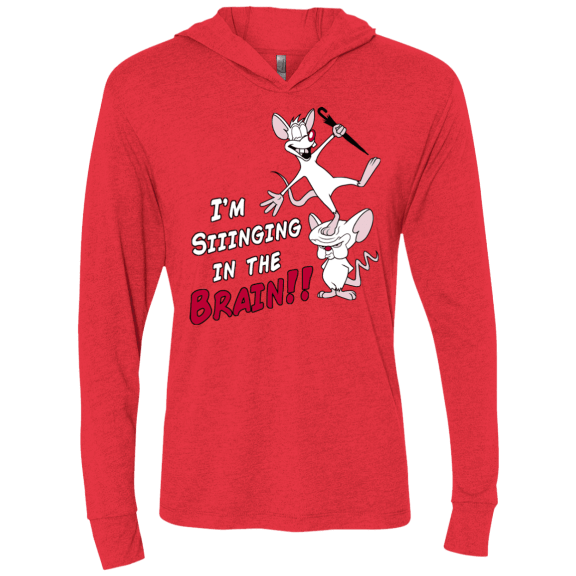 T-Shirts Vintage Red / X-Small Singing In The Brain Triblend Long Sleeve Hoodie Tee